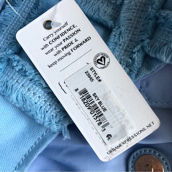 Urban Expressions Barbuda Cotton Hobo Shoulder Bag, Sky Blue, NWT - Picture 10 of 10